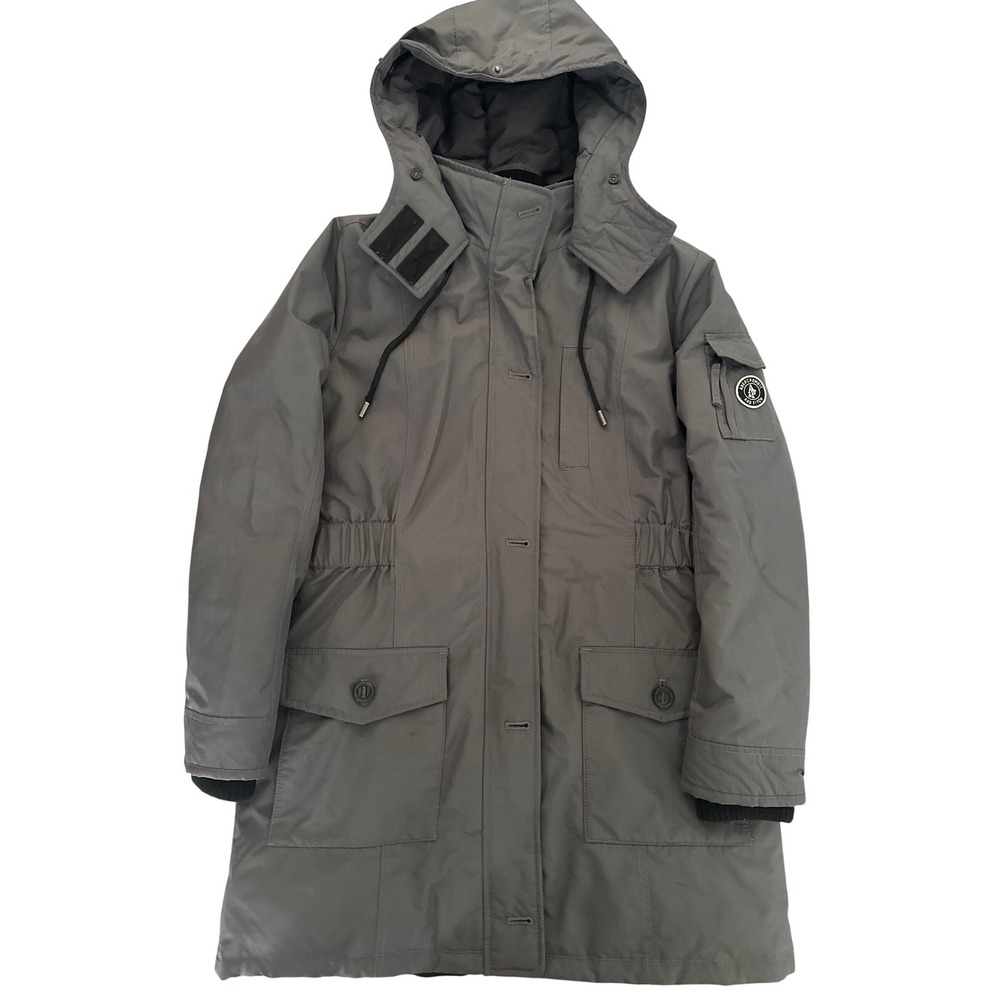 Abercrombie Arctic Parka Coat Winter Padded Hooded Gray Women's‎ Large L Heavy